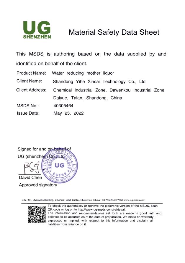 Material Safety Data Sheet