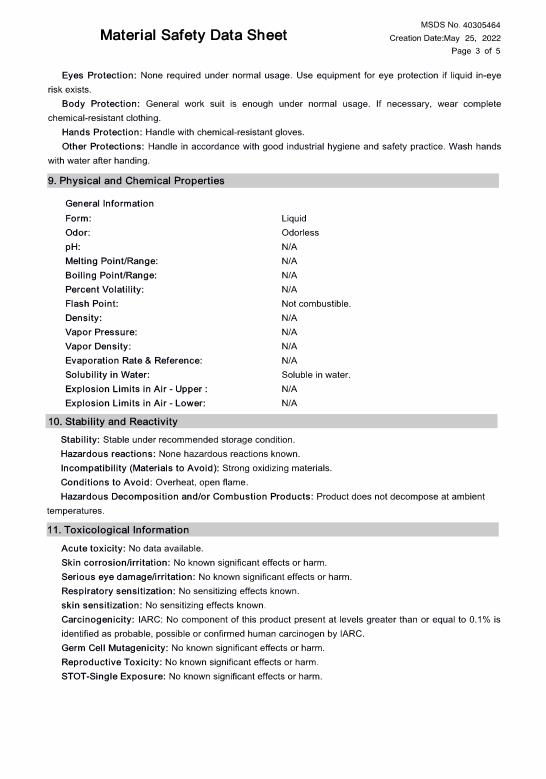 Material Safety Data Sheet